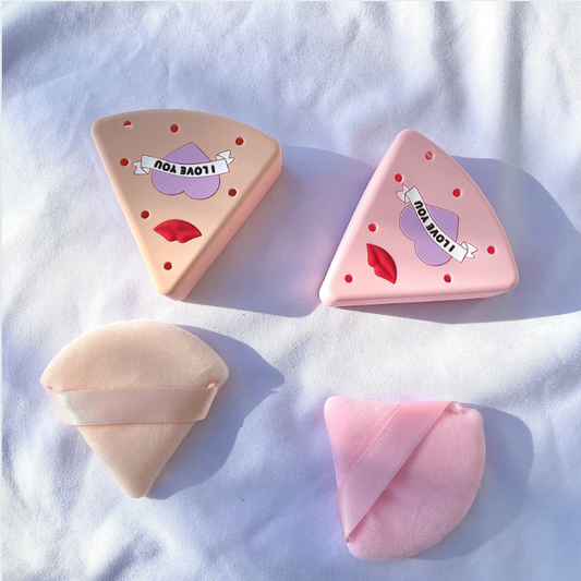 Design “I Love You” Triangle Powder Puff / Beauty Blender